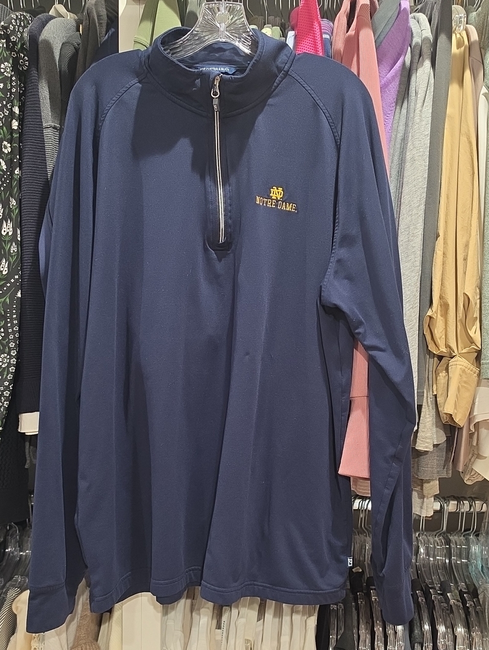 Cutter & Buck Men's Notre Dame Quarter-Zip Pullover